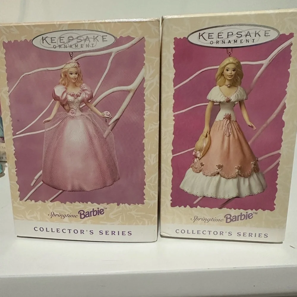 Keepsake Barbie Spring Ornament Princess Figurines Collectible 90s Y2K Lot of 4 - Picture 3 of 4